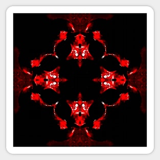 Ominous Red Kaleidoscope pattern (Seamless) 21 Sticker